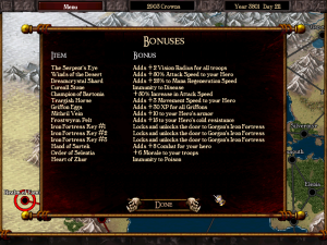 Warlords Battlecry 3 - All Bonuses