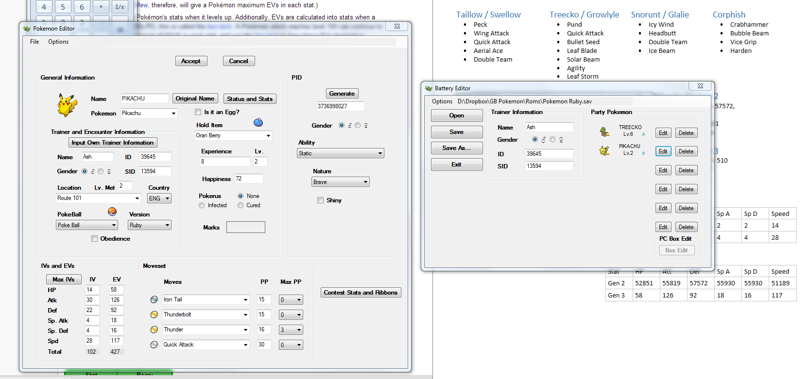 Enciclopedia Pokemon - Gen III Save Editor