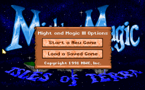 Might and Magic III - Main Menu