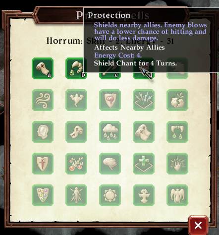 Avernum 3: Ruined World - Protection spell