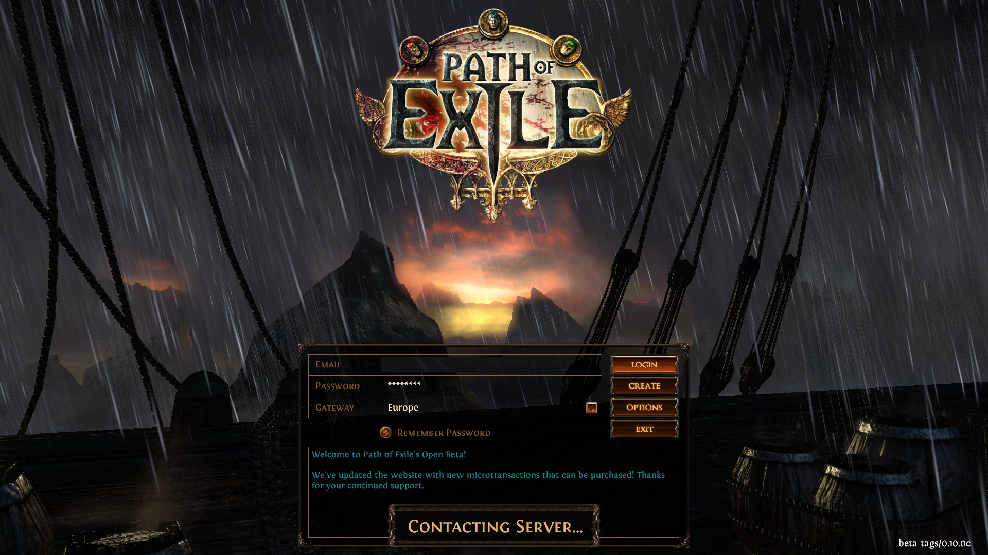 Path of Exile - Title Screen