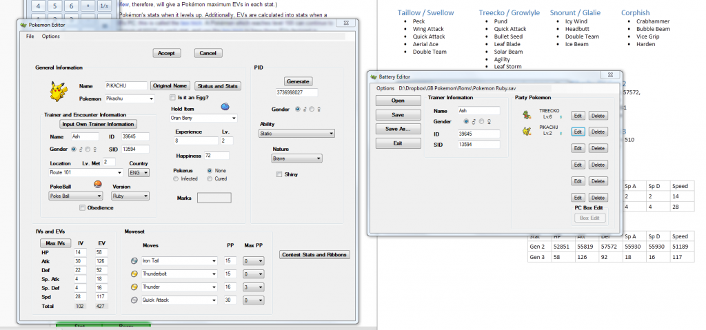 Pokemon Ruby [0.5] - Generation III Save Editor - Blogging Games