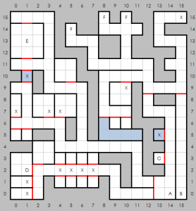 Might and Magic Book One - C-2 Dungeon Below Sorpigal, Map Only