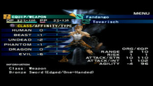 Vagrant Story - Weapon Affinities