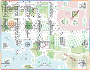 Might and Magic Book One - Map of the World of Varn