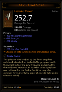 Diablo 3 - Bovine Bardiche