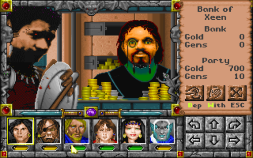 Might and Magic: World of Xeen - Bank