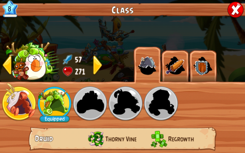 Angry Birds Epic - Character Screen