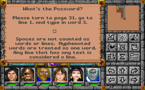 Might and Magic: World of Xeen - Copy Protection