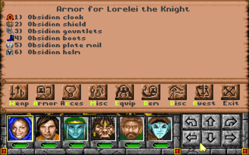 Might and Magic: World of Xeen - Inventory