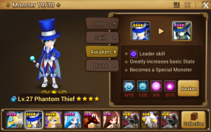 Summoners War - Monster awakening tab