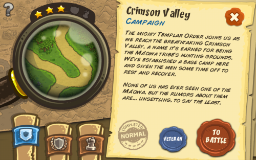 Kingdom Rush : Frontiers - 17 Crimson Valley Map